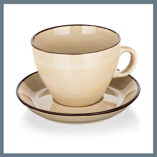 BANQUET PALAS Csésze és csészealj 290 ml, krém 
60322809