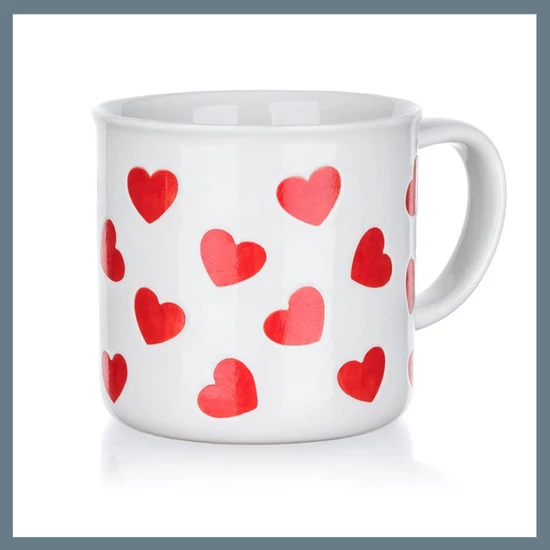BANQUET RED HEARTS kerámia bögre 350 ml 60322840