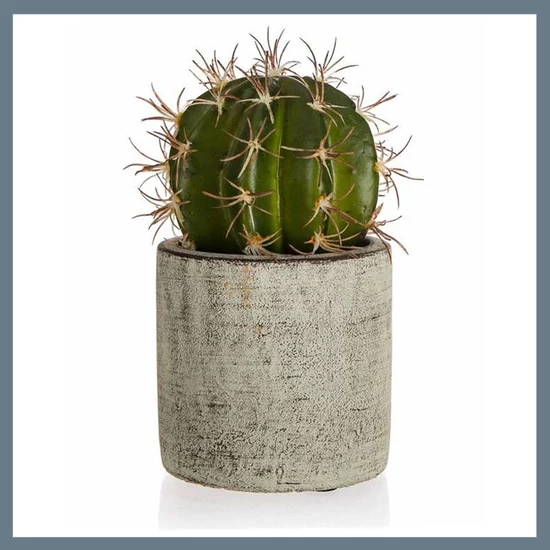 HOME DECOR Műkaktusz 9,5 x 16 cm, zöld 63935006
