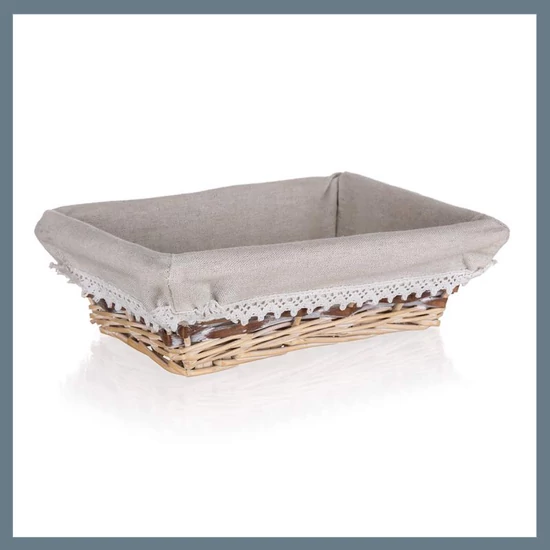 HOME DECOR Fonott kosár DUO, 26 x 18 x 7,5 cm, téglalap alakú, barna-fehér 63940542