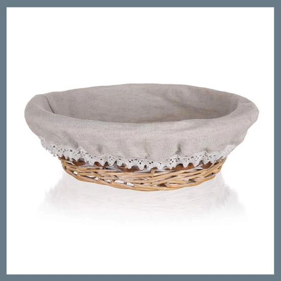 HOME DECOR Fonott kosár DUO, 25 x 8 cm, kerek, barna-fehér 63940544