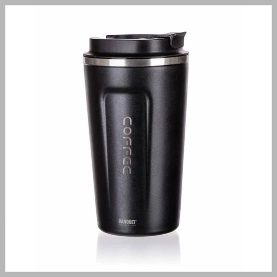 BANQUET Termosz bögre 450 ml, fekete 
48788563