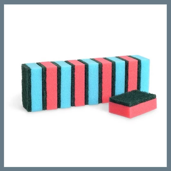 BRILANZ mosogatószivacs szett, 10 db, vegyes színek 4310120028BR