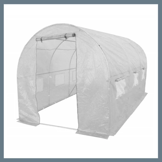 HAPPY GREEN fóliasátor 2 x 3,5 m, fehér 50645012