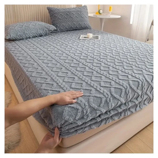 Ultra puha lepedő/matracvédő 180 x 200 cm kék HM251626K