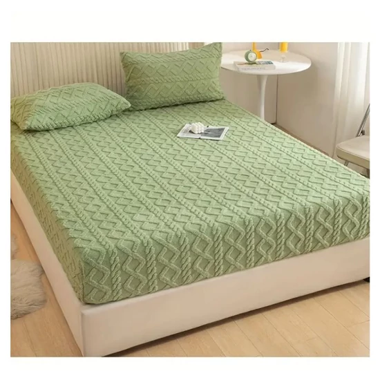 Ultra puha lepedő/matracvédő 180 x 200 cm zöld HM251626Z