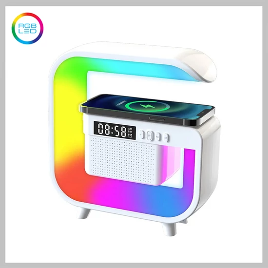 Colorful RGB LED óra hangszóró töltő KE24-356