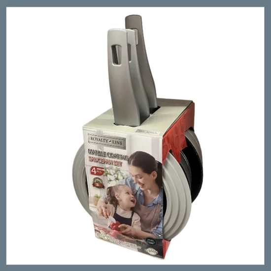 Royalty Line 4 db-os serpenyő készlet, ezüst RL-FS3S