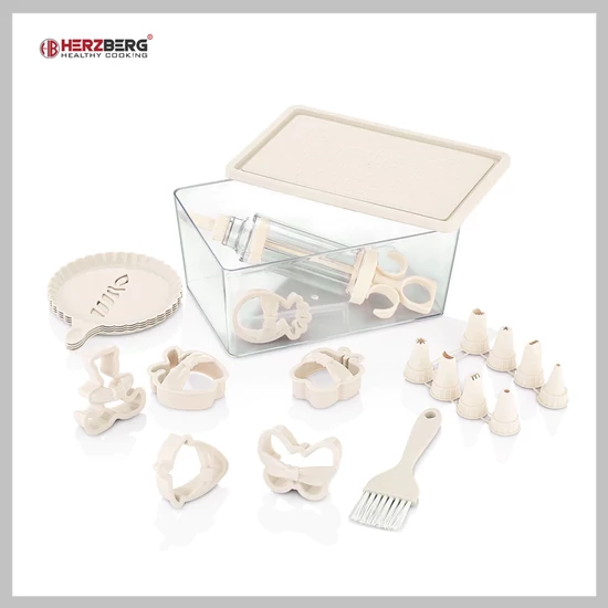 Herzberg cukrász készlet tárolóval HG-L657