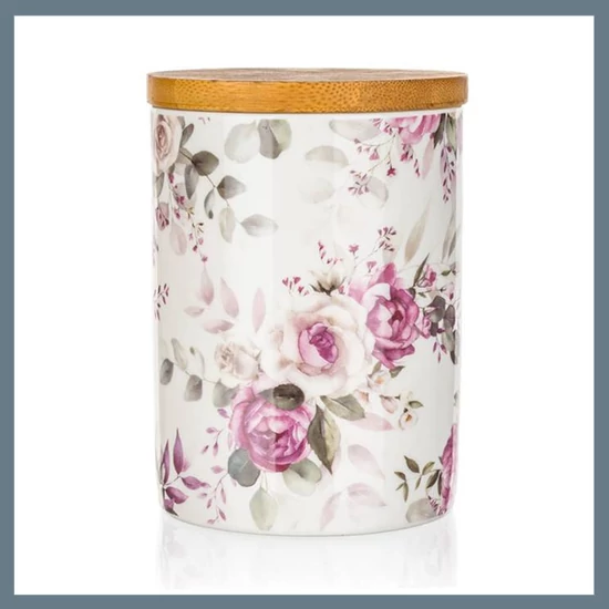 BANQUET ROSE kerámia tárolódoboz fedéllel, 13 x 10 cm 60322095