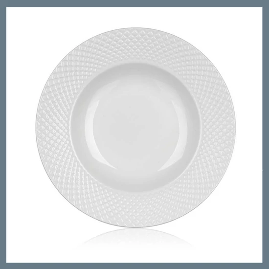 BANQUET DIAMOND LINE mély kerámia tányér, 22,2 cm, fehér 60322120