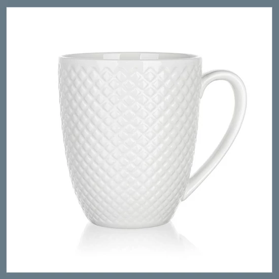 BANQUET DIAMOND LINE kerámia bögre, 410 ml, fehér 60322126