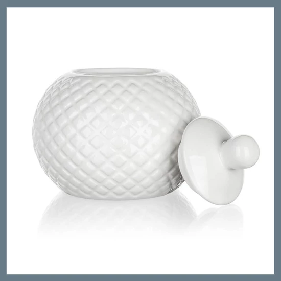 BANQUET DIAMOND LINE kerámia cukortartó, 5,3 cm, fehér 60322130