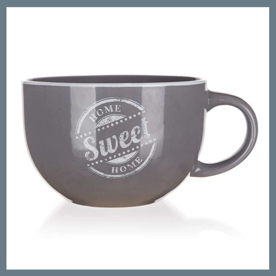 BANQUET Kerámia bögre jumbo SWEET HOME 730 ml, szürke 60337158