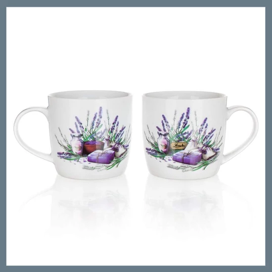 BANQUET Kerámia bögre készlet LEVENDULA 360 ml, 2 db 60JG007