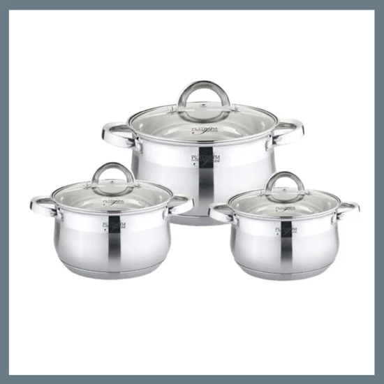 Platinum 6 részes rozsdamentes edénykészlet PL-10012