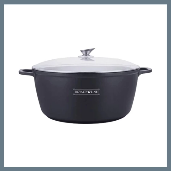 Royalty Line lábas üveg fedővel márvány bevonattal RL-BS36M