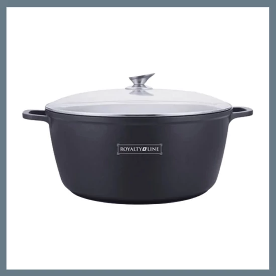 Royalty Line lábas üveg fedővel márvány bevonattal RL-BS40M