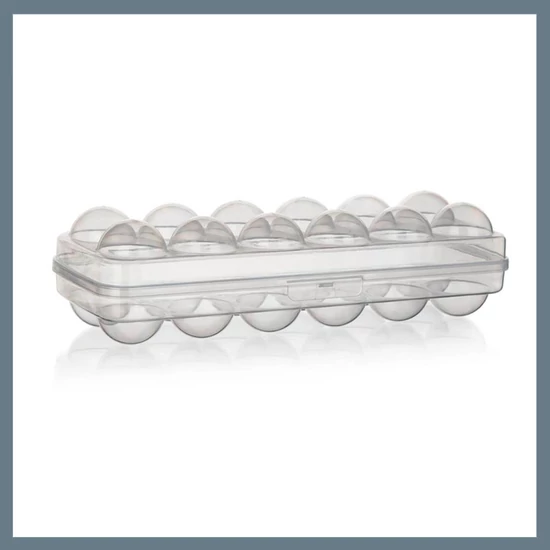BANQUET myKITCHEN átlátszó műanyag tojástartó doboz, 12 tojás számára, 27 x 10 x 6,7 cm 55072048