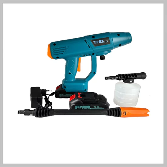 THO LUX vezeték nélküli magasnyomású mosó, 2 db akkumulátorral - M8050