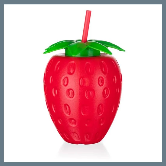 BANQUET Műanyag palack szívószállal EPER 880 ml 55062501