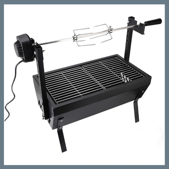 Faszén grill BARBECUE 60cm 230V motorral 13036