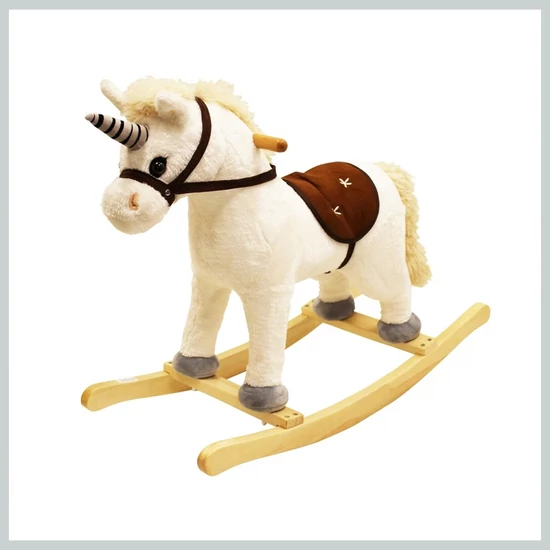 Hintaló Unikornis fehér hangefektusokkal 71cm 030589