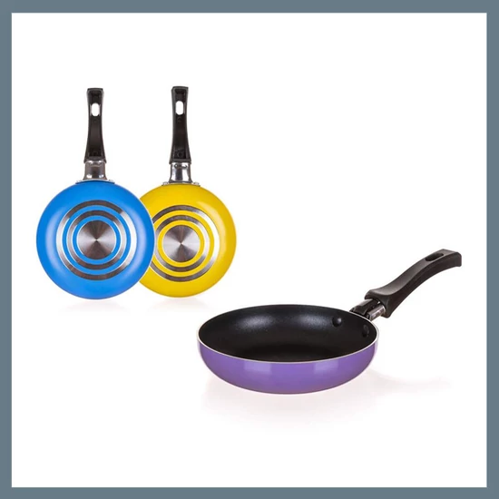 BANQUET Mini serpenyő tapadásmentes NATURA 14 x 3 cm, vegyes színek 40048001