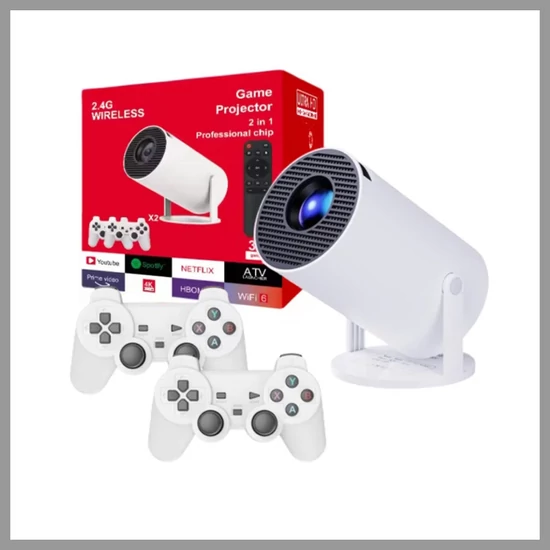 Mini Smart 4k Game projector, távirányítóval, kontrollerel GAMEP-2-4
