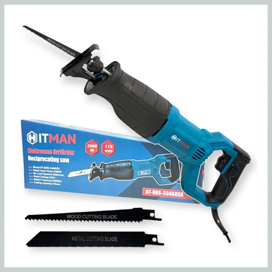 Hitman HT-BRS-3346RSX Elektromos Orrfűrész, 2800W, Kardfűrész, Reciprok mozgású