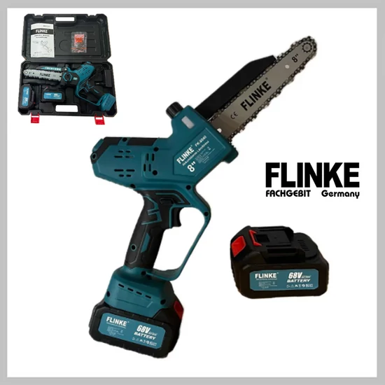 FLINKE elektromos láncfűrész 2 akksival 68V , olajozós, LCD kijelzős FK-8040