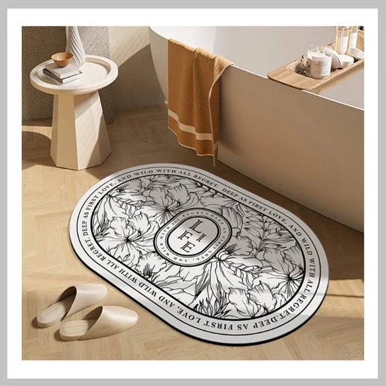 Vintage fürdőszobai kilépő 60 x 90 cm DYW06