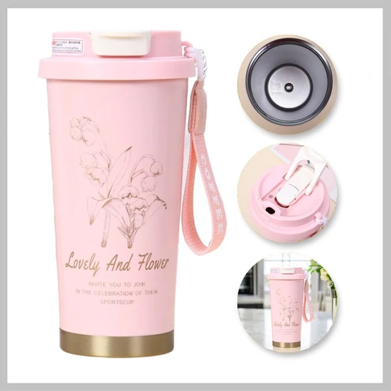 Stílusos bögre termosz lovely pink 550ml BD28WZ2