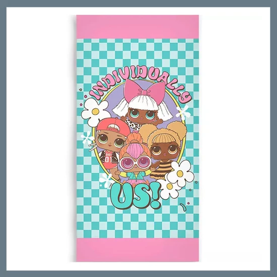 LOL Surprise Individually fürdőlepedő, strand törölköző 70x140cm CBX232306LOL