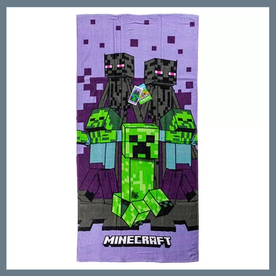 Minecraft Purple fürdőlepedő, strand törölköző 70x140cm CBX24002024MC