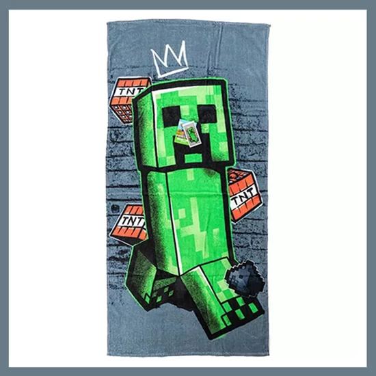 Minecraft Metro Art Creeper fürdőlepedő, strand törölköző 70x140cm CBX2422454MC