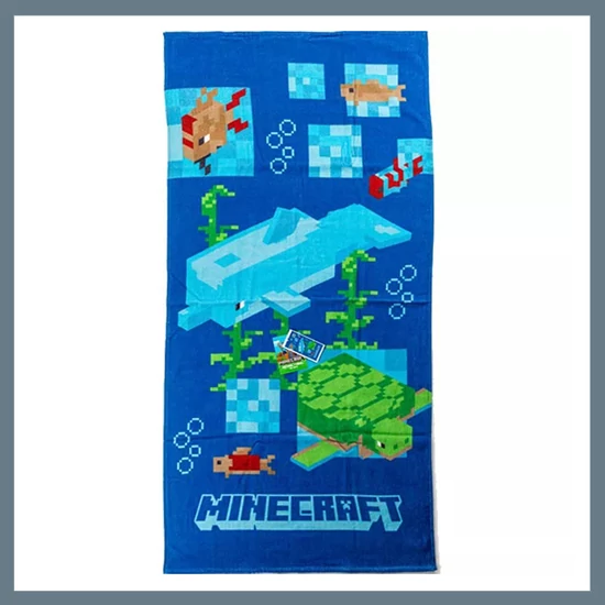 Minecraft Aquatic fürdőlepedő, strand törölköző 70x140cm CBX2425104MC
