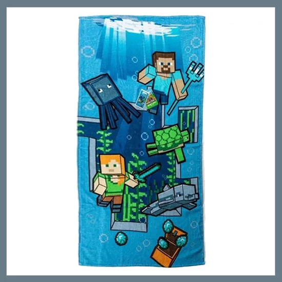 Minecraft Dive fürdőlepedő, strand törölköző 70x140cm CBX2452634MC