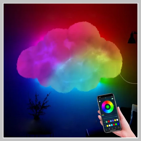 RGB LED dekorfény kis felhő 1m (T) TA554054