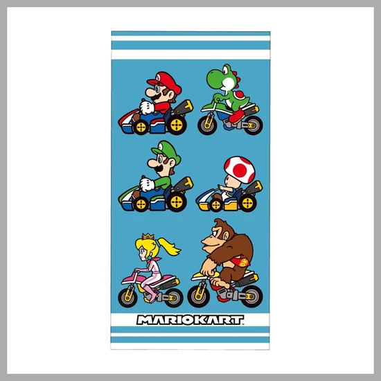Super Mario Mariokart fürdőlepedő, strand törölköző 70x140cm CBX230615MARIO