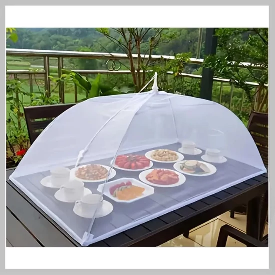 Fehér hálós étel sátor 60*40 cm – összecsukható és mosható, rovarvédelemmel HQ856120