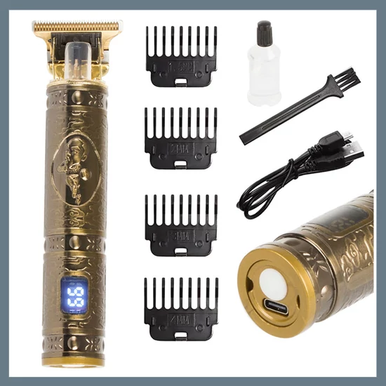 Haj- és szakállvágó akkumulátorral, 4 cserélhető fejjel 01812