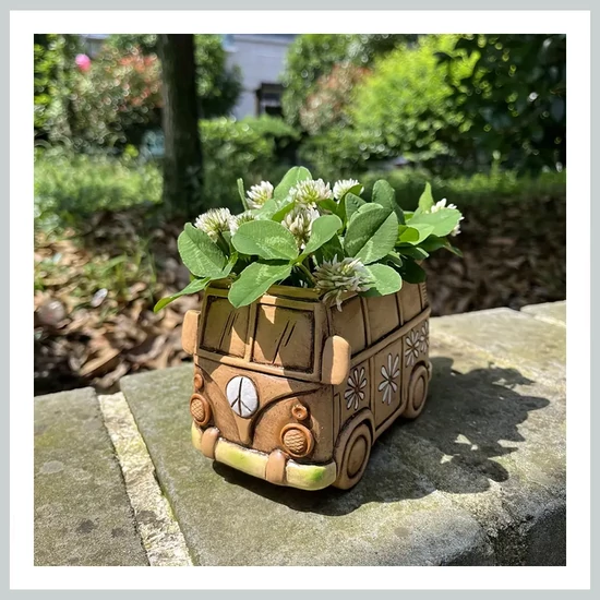 Dekoratív virágtartó hippi kisbusz BB130657