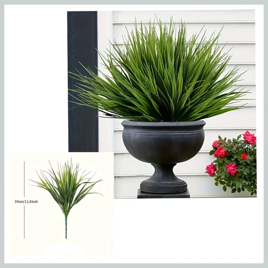 12 darabos dekoratív műnövény szett NQ223013