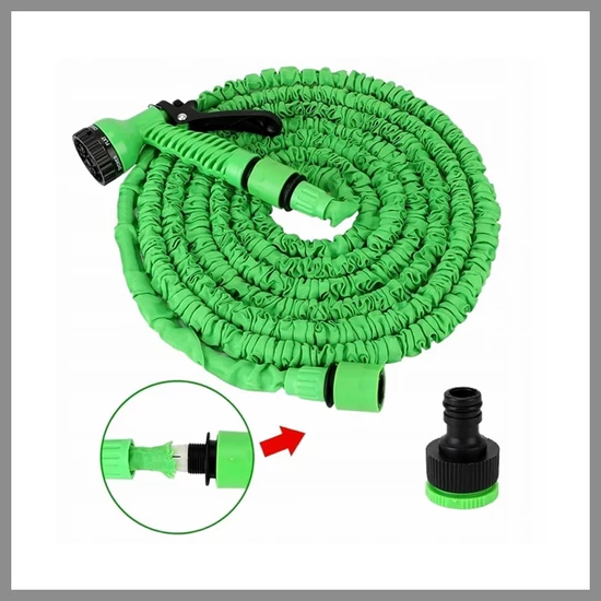 Rugalmas Kerti Tömlő – Univerzális, Hosszabbítható (5-15 m, Zöld) ADGRC-K-1439