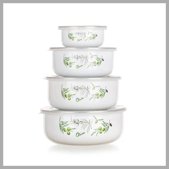 Zománcozott tál szett OLIVES, 8 részes, 1320078OLIV