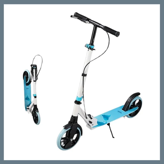 Nagy kerekű összecsukható roller - Kék 601099596467799