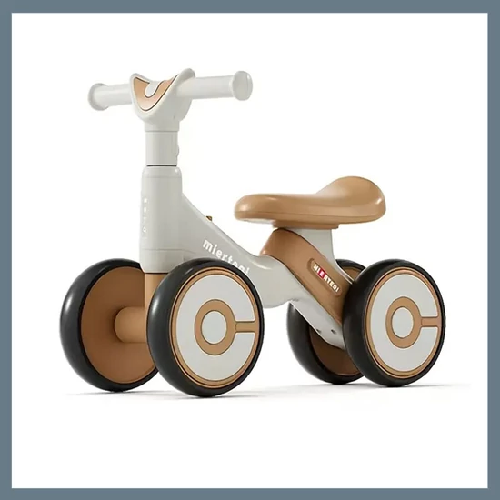 Négy kerekű, pedál nélküli kis bicikli - Fehér 601099808293309-FH