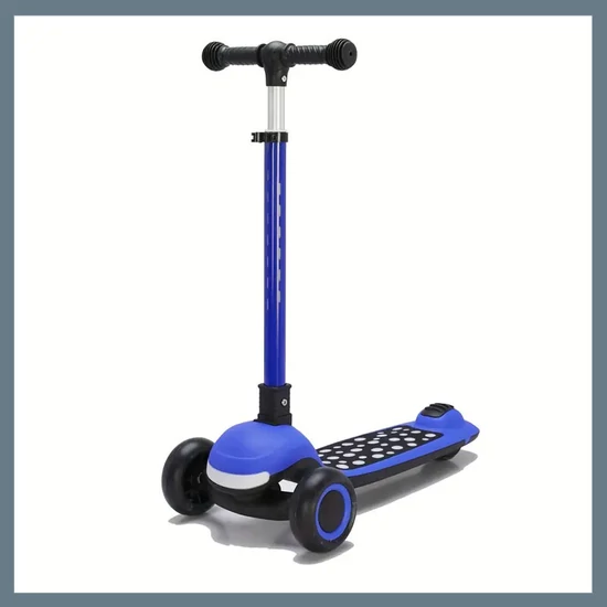 Összecsukható világítós roller gyerekeknek - Kék 601100114893583-K