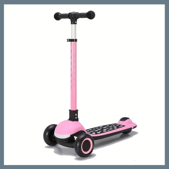 Összecsukható világítós roller gyerekeknek - Rózsaszín 601100114893583-R